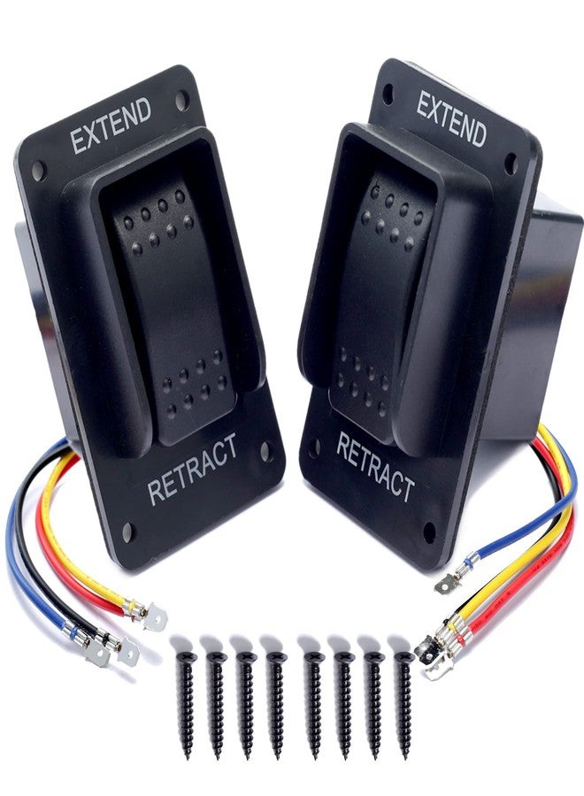 Dusledel 387874 Power Stabilizer Switch with Harness Replacement for Lippert Trailer Components 12V Extend Retract for RV Stabilizer Jacks IP66 Black - Image 1
